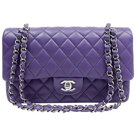 chanel purple iridescent flap bag|Chanel vintage flap bag.